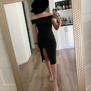 NEW- Off-the-Shoulder Formal Midi Dress, Windsor